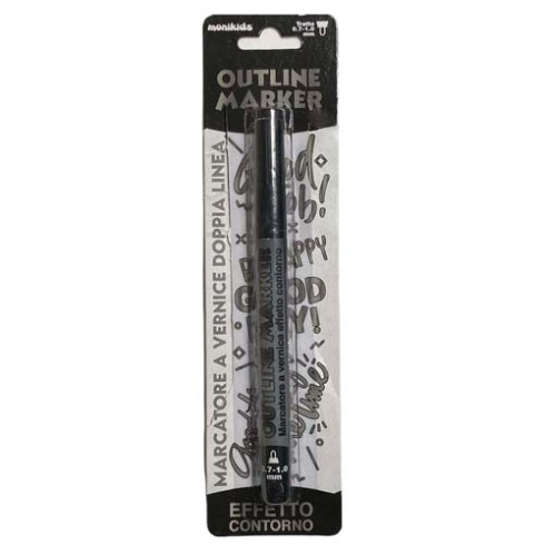 Marker Vernice BiColor 0.7 Silver-Nero