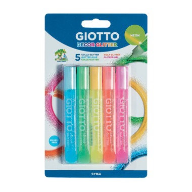 Colla Glitter Giotto ml.10 Decor Neon 5 pz.