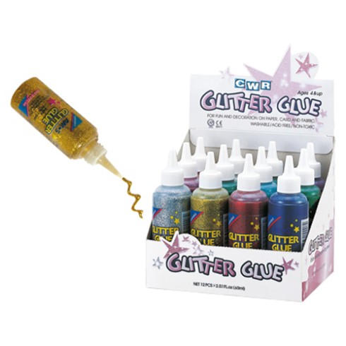 Colla Glitter CWR ml.52 Assortiti Expo 12 pz.