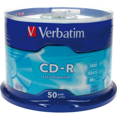 CD-R 700 MB 80 min. 50 pz. Torre