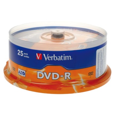 DVD-R 4.7 GB 120 m. 25 pz. Torre