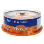 DVD-R 4.7 GB 120 m. 25 pz. Torre