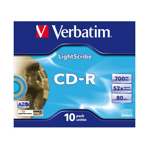 CD-R 700 MB 80 min. 10 pz. Slim