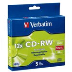 CD-RW 700 MB 80 min. 5 pz. Riscrivibili