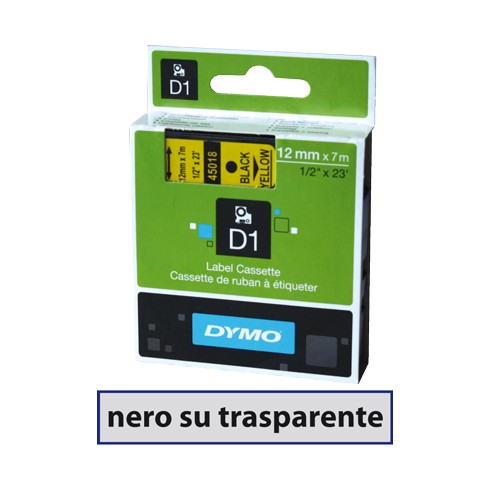 Nastro Dymo D1 409100  9x7 Nero/Trasp.