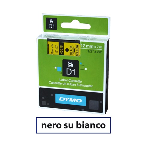 Nastro Dymo D1 409130  9x7 Nero/Bianco