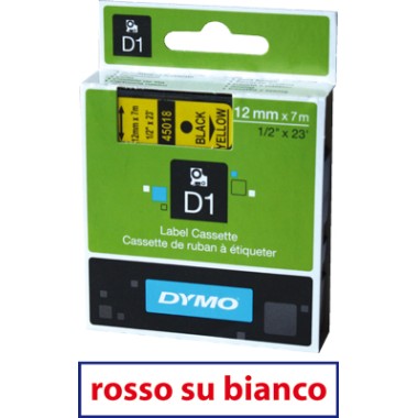 Nastro Dymo D1 409150  9x7 Rosso/Bianco