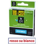 Nastro Dymo D1 409150  9x7 Rosso/Bianco