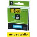 Nastro Dymo D1 409180  9x7 Nero/Giallo