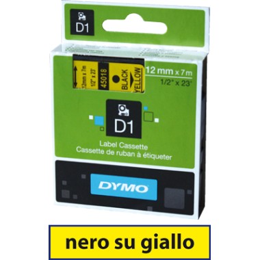 Nastro Dymo D1 409180  9x7 Nero/Giallo