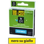 Nastro Dymo D1 409180  9x7 Nero/Giallo