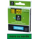 Nastro Dymo D1 409190  9x7 Nero/Verde