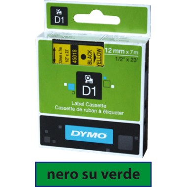 Nastro Dymo D1 409190  9x7 Nero/Verde