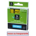 Nastro Dymo D1 450120 12x7 Rosso/Trasp.