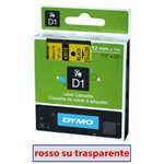 Nastro Dymo D1 450120 12x7 Rosso/Trasp.