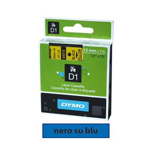 Nastro Dymo D1 450160 12x7 Nero/Blu