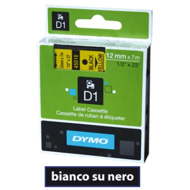 Nastro Dymo D1 450210 12x7 Bianco/Nero