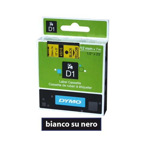 Nastro Dymo D1 450210 12x7 Bianco/Nero