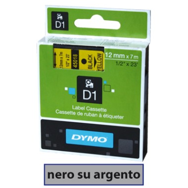 Nastro Dymo D1 450220 12x7 Nero/Argento