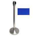 Colonnina Metal Cromo gestione code nastro Blu