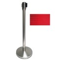 Colonnina Metal Cromo gestione code nastro Rosso