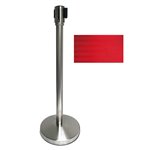 Colonnina Metal Cromo gestione code nastro Rosso