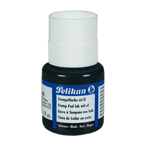 Inchiostro per timbri Pelikan Nero c/olio 30 ml.