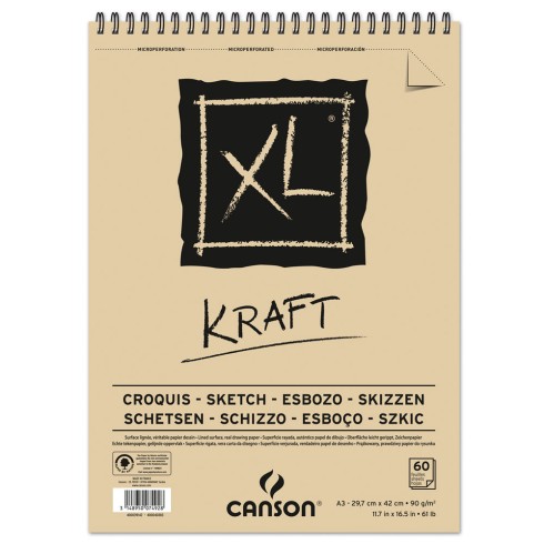 Blocchi Canson XL Kraft A3 gr.90 60 ff.