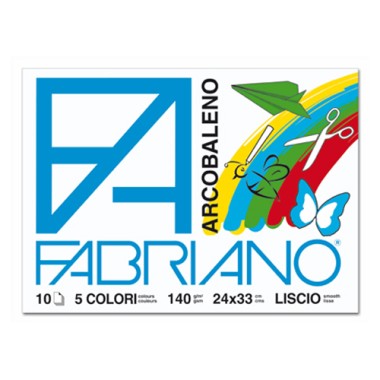 Album Fabriano colorato Arcobaleno 24x33 10 ff