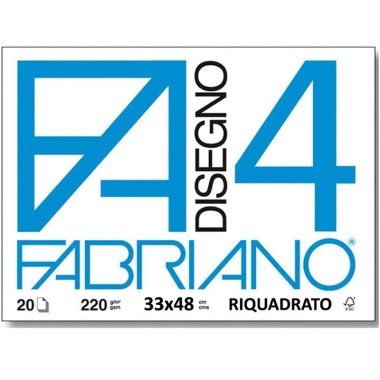 Blocchi Disegno Fabriano F4 20 ff 3348 Squadrato