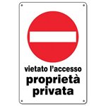 Targa 20x30 CC09 Proprieta Privata