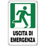 Targa 20x30 CC12 Uscita di Emergenza Dx