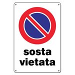 Targa 20x30 CC02 Sosta Vietata
