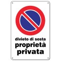 Targa 20x30 CC03 Divieto di Sosta Pr. Privata