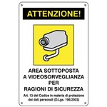 Targa 20x30 CC20 Videosorveglianza