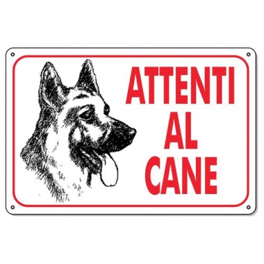 Targa 30x20 CC22 Attenti al cane