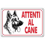 Targa 30x20 CC22 Attenti al cane