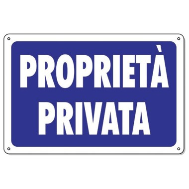 Targa 30x20 CC23 Proprieta Privata