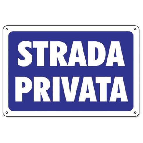 Targa 30x20 CC24 Strada Privata