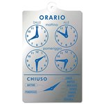 Targa 13x21 OR700/A Cartello orario