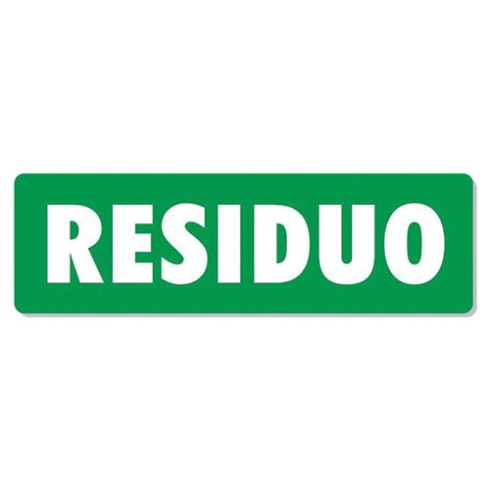 Targa 14x5 PV543 Adesivo Residuo