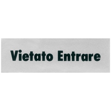 Etichette Segnaletiche 4x15 Vetato entrare