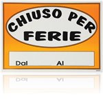 Cartelli affissione Cartoncino Ferie 25 pz.