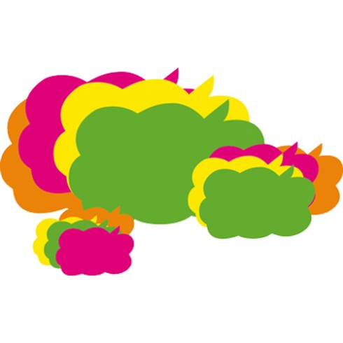 Segnaprezzi fluo a nuvoletta 15x22 25 pz.