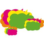 Segnaprezzi fluo a nuvoletta 15x22 25 pz.