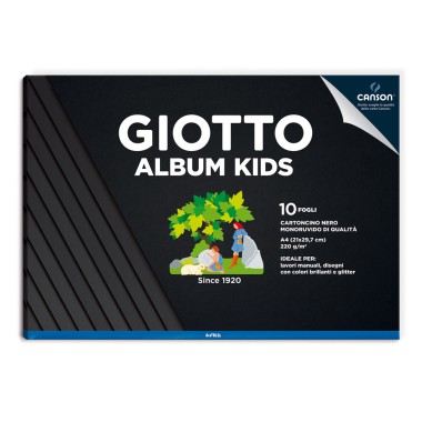 Album Giotto Kids carta nera A4 120 gr. 20 ff