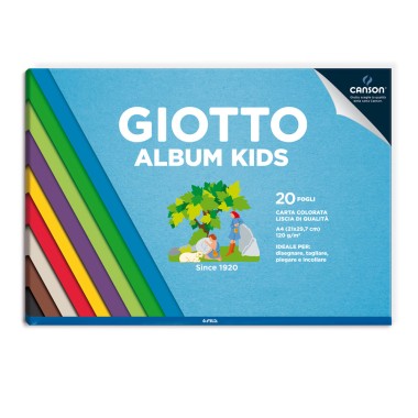 Album Giotto Kids carta colorata A4 120 gr. 20 ff