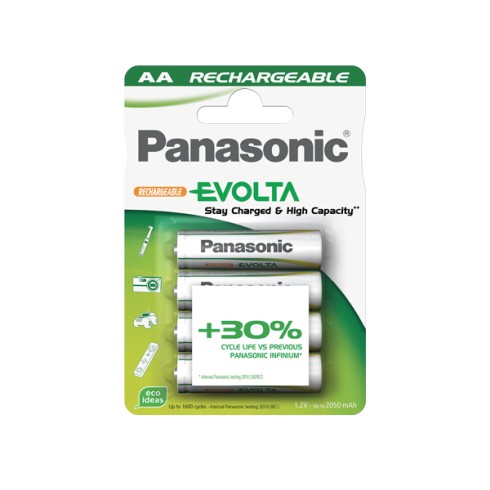 Pile Panasonic Ricaricabili Stilo 4 pz.