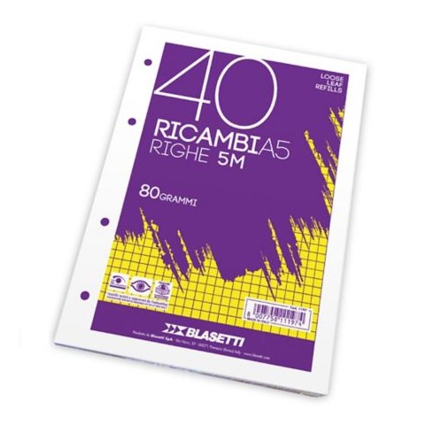 Ricambi 4 fori 80 gr. A5 40 ff 1R 60 pz.