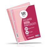 Ricambi 4 fori Rinforzati 80 gr A4 40 f Rosa 1R